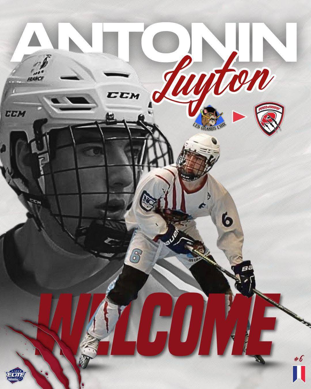 Image d'information de l'arriver du Joueur ANTONIN LUYTON