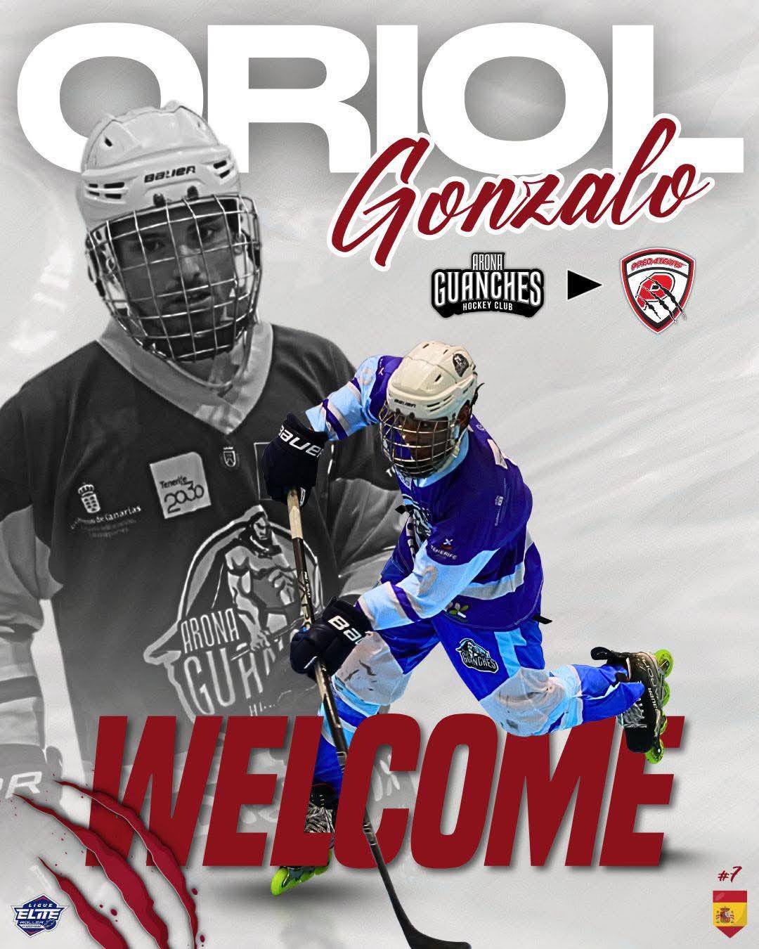 Image d'information de l'arriver du Joueur ORIOL GONZALO