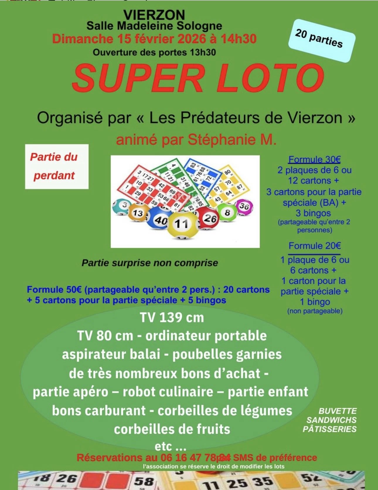 Affiche loto des préadateurs