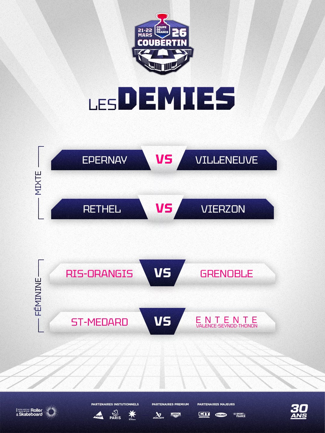 tirage au sort demi finale à Coubertin saison 25-26